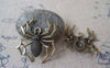 Accessories - 6 Pcs Of Antique Bronze Huge Spider Pendants Charms 30x34mm A4678