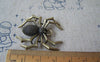 Accessories - 6 Pcs Of Antique Bronze Huge Spider Pendants Charms 30x34mm A4678