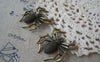 Accessories - 6 Pcs Of Antique Bronze Huge Spider Pendants Charms 30x34mm A4678