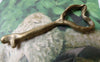 Accessories - 6 Pcs Of Antique Bronze Irregular Heart Skeleton Key Charms Pendants 18x51mm A7245