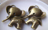 Accessories - 6 Pcs Of Antique Bronze Kawaii Baby Elephant Charms Pendants 36x37mm A659