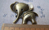 Accessories - 6 Pcs Of Antique Bronze Kawaii Baby Elephant Charms Pendants 36x37mm A659