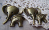 Accessories - 6 Pcs Of Antique Bronze Kawaii Baby Elephant Charms Pendants 36x37mm A659