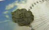 Accessories - 6 Pcs Of Antique Bronze Lotus Leaf Pendants Charms 25x33mm A5991