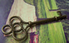 Accessories - 6 Pcs Of Antique Bronze Lovely Key Pendants Charms 28x75mm A171