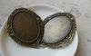 Accessories - 6 Pcs Of Antique Bronze Lovely Oval Cameo Base Settings Match 30x40mm Cabochon A5556