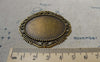 Accessories - 6 Pcs Of Antique Bronze Lovely Oval Cameo Base Settings Match 30x40mm Cabochon A5556