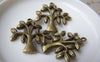 Accessories - 6 Pcs Of Antique Bronze Lovely Tree Pendants Charms 31x32mm A319