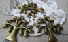Accessories - 6 Pcs Of Antique Bronze Lovely Tree Pendants Charms 31x32mm A319