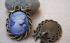 Accessories - 6 Pcs Of Antique Bronze Oval Bird Dove Cameo Base Settings Match 18x25mm Cabochon A3196