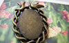 Accessories - 6 Pcs Of Antique Bronze Oval Bird Dove Cameo Base Settings Match 18x25mm Cabochon A3196