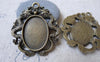 Accessories - 6 Pcs Of Antique Bronze Oval Cameo Base Settings Match 18x25mm Cabochon A7025