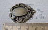 Accessories - 6 Pcs Of Antique Bronze Oval Cameo Base Settings Match 18x25mm Cabochon A7025