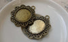 Accessories - 6 Pcs Of Antique Bronze Oval Cameo Base Settings Match 19x22mm Cabochon A6218