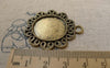 Accessories - 6 Pcs Of Antique Bronze Oval Cameo Base Settings Match 19x22mm Cabochon A6218