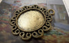 Accessories - 6 Pcs Of Antique Bronze Oval Cameo Base Settings Match 19x22mm Cabochon A6218