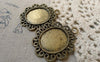 Accessories - 6 Pcs Of Antique Bronze Oval Cameo Base Settings Match 19x22mm Cabochon A6218