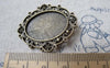 Accessories - 6 Pcs Of Antique Bronze Oval Cameo Base Settings Pendant Match 18x25mm Cabochon A7258