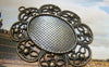 Accessories - 6 Pcs Of Antique Bronze Oval Cameo Cabochon Base Settings Match 31x41mm A2173