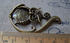 Accessories - 6 Pcs Of Antique Bronze Owl Earring Pendant Charms 30x48mm A126
