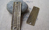 Accessories - 6 Pcs Of Antique Bronze Rectangular Barcode Connectors 14x52mm A3718
