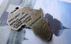 Accessories - 6 Pcs Of Antique Bronze Sectional Map Charms 30x37mm A7764