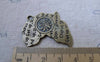 Accessories - 6 Pcs Of Antique Bronze Sectional Map Charms 35x35mm A7738