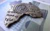 Accessories - 6 Pcs Of Antique Bronze Sectional Map Charms 35x35mm A7738