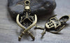 Accessories - 6 Pcs Of Antique Bronze Skeleton Pendants Charms 29x61mm A7773
