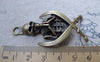 Accessories - 6 Pcs Of Antique Bronze Skeleton Pendants Charms 29x61mm A7773