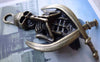 Accessories - 6 Pcs Of Antique Bronze Skeleton Pendants Charms 29x61mm A7773