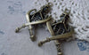 Accessories - 6 Pcs Of Antique Bronze Skeleton Pendants Charms 29x61mm A7773