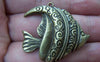 Accessories - 6 Pcs Of Antique Bronze Tropical Fish Charms Pendants 32x37mm A1464