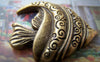 Accessories - 6 Pcs Of Antique Bronze Tropical Fish Charms Pendants 32x37mm A1464