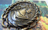 Accessories - 6 Pcs Of Antique Bronze Twisted Coil Lady Pendant Charms 39x49mm A4807