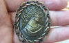 Accessories - 6 Pcs Of Antique Bronze Twisted Coil Lady Pendant Charms 39x49mm A4807
