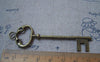 Accessories - 6 Pcs Of Antique Bronze Two Hole Key Charms 23x75mm A4834