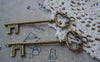 Accessories - 6 Pcs Of Antique Bronze Two Hole Key Charms 23x75mm A4834