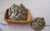 Accessories - 6 Pcs Of Antique Bronze Victorian Lady Oval Pendant Charms 20x28mm A690