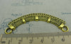 Accessories - 6 Pcs Of Antique Gold  Multiple Loops Curved Bar Connectors  14x69mm A6008
