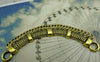 Accessories - 6 Pcs Of Antique Gold  Multiple Loops Curved Bar Connectors  14x69mm A6008