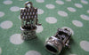 Accessories - 6 Pcs Of Antique Silver 3D Chinese Windlass Pendants Charms 12x22mm HEAVY A841