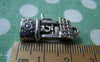 Accessories - 6 Pcs Of Antique Silver 3D Chinese Windlass Pendants Charms 12x22mm HEAVY A841