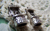 Accessories - 6 Pcs Of Antique Silver 3D Chinese Windlass Pendants Charms 12x22mm HEAVY A841