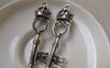 Accessories - 6 Pcs Of Antique Silver 3D Crown Key Charms 15x54mm A6046