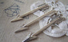 Accessories - 6 Pcs Of Antique Silver Arrow Pendant Charms 11x63mm A4247