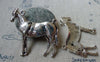 Accessories - 6 Pcs Of Antique Silver Horse Charms Pendants Connectors 43x43mm A5473
