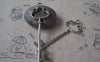 Accessories - 6 Pcs Of Antique Silver HUGE Key Pendants Charms 23x75mm A5316