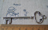 Accessories - 6 Pcs Of Antique Silver HUGE Key Pendants Charms 23x75mm A5316