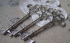 Accessories - 6 Pcs Of Antique Silver Key Pendants Charms 28x75mm A1237